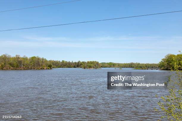 Rufins Pond near Ruffins Reserve on April 16, 2024 in Fredericksburg Virginia.