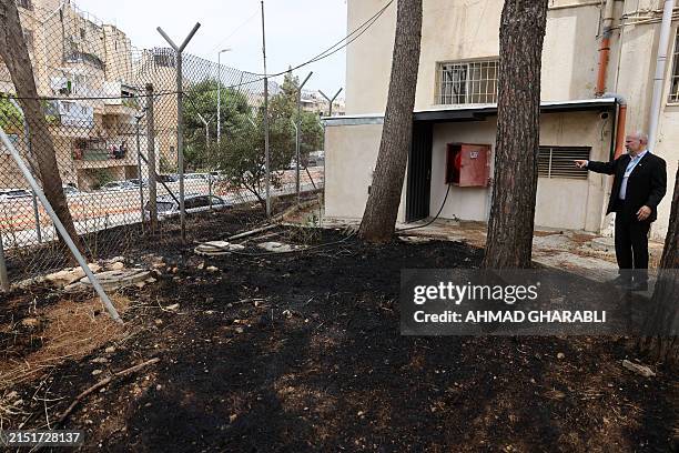 United Nations Relief and Works Agency for Palestine Refugees Affairs Director in the West Bank Adam Bouloukos visits the agency's headquarters in...