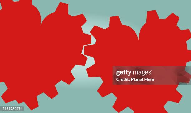 hearthshaped gears - marriage counseling stock illustrations