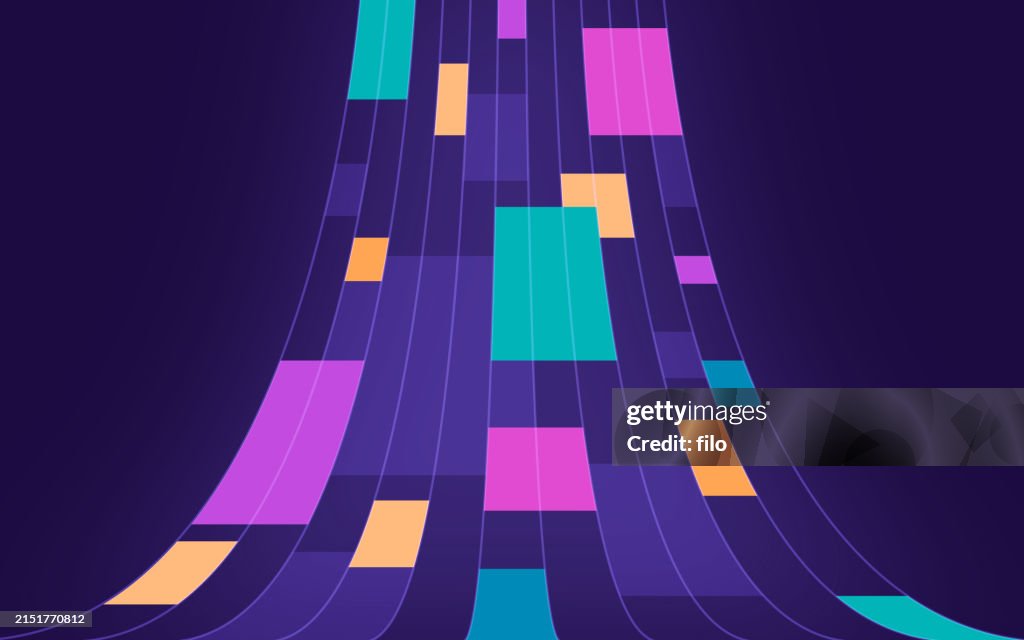 Geometric Shapes Curve Flow Abstract Background