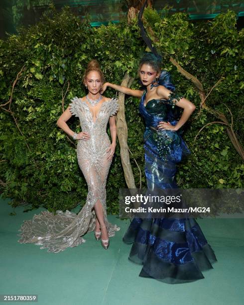 Co-Chairs Jennifer Lopez and Zendaya attend The 2024 Met Gala Celebrating "Sleeping Beauties: Reawakening Fashion" at The Metropolitan Museum of Art...