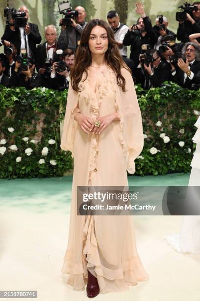 Emma Mackey attends The 2024 Met Gala Celebrating "Sleeping Beauties: Reawakening Fashion" at The Metropolitan Museum of Art on May 06, 2024 in New...