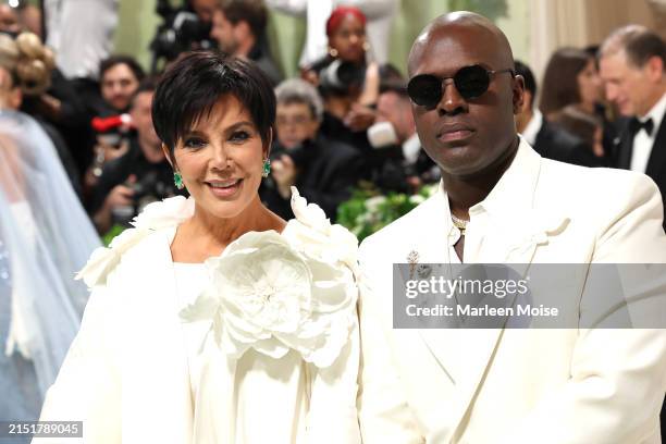 Kris Jenner and Corey Gamble attend The 2024 Met Gala Celebrating "Sleeping Beauties: Reawakening Fashion" at The Metropolitan Museum of Art on May...