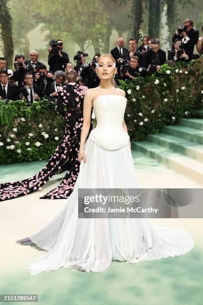 Ariana Grande attends The 2024 Met Gala Celebrating "Sleeping Beauties: Reawakening Fashion" at The Metropolitan Museum of Art on May 06, 2024 in New...