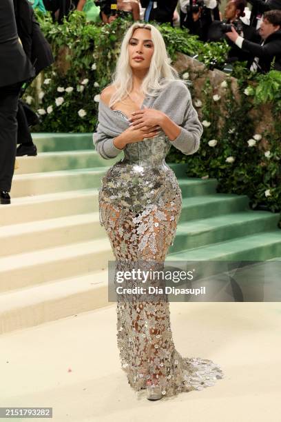 Kim Kardashian attends The 2024 Met Gala Celebrating "Sleeping Beauties: Reawakening Fashion" at The Metropolitan Museum of Art on May 06, 2024 in...