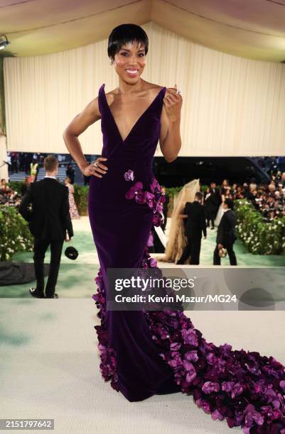 Kerry Washington attends The 2024 Met Gala Celebrating "Sleeping Beauties: Reawakening Fashion" at The Metropolitan Museum of Art on May 06, 2024 in...