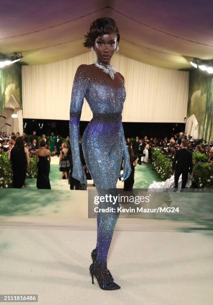Anok Yai attends The 2024 Met Gala Celebrating "Sleeping Beauties: Reawakening Fashion" at The Metropolitan Museum of Art on May 06, 2024 in New York...