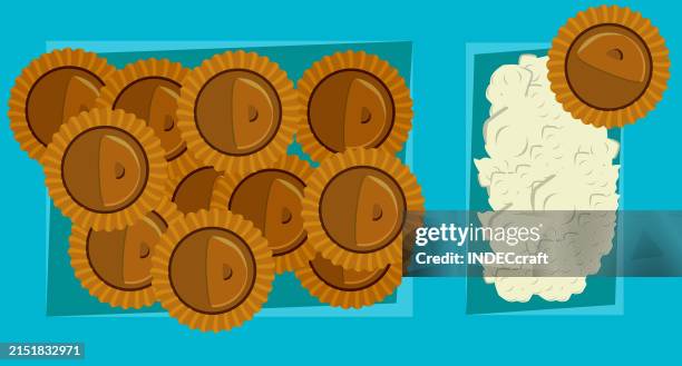 90s dunkaroos - sausage bites stock illustrations