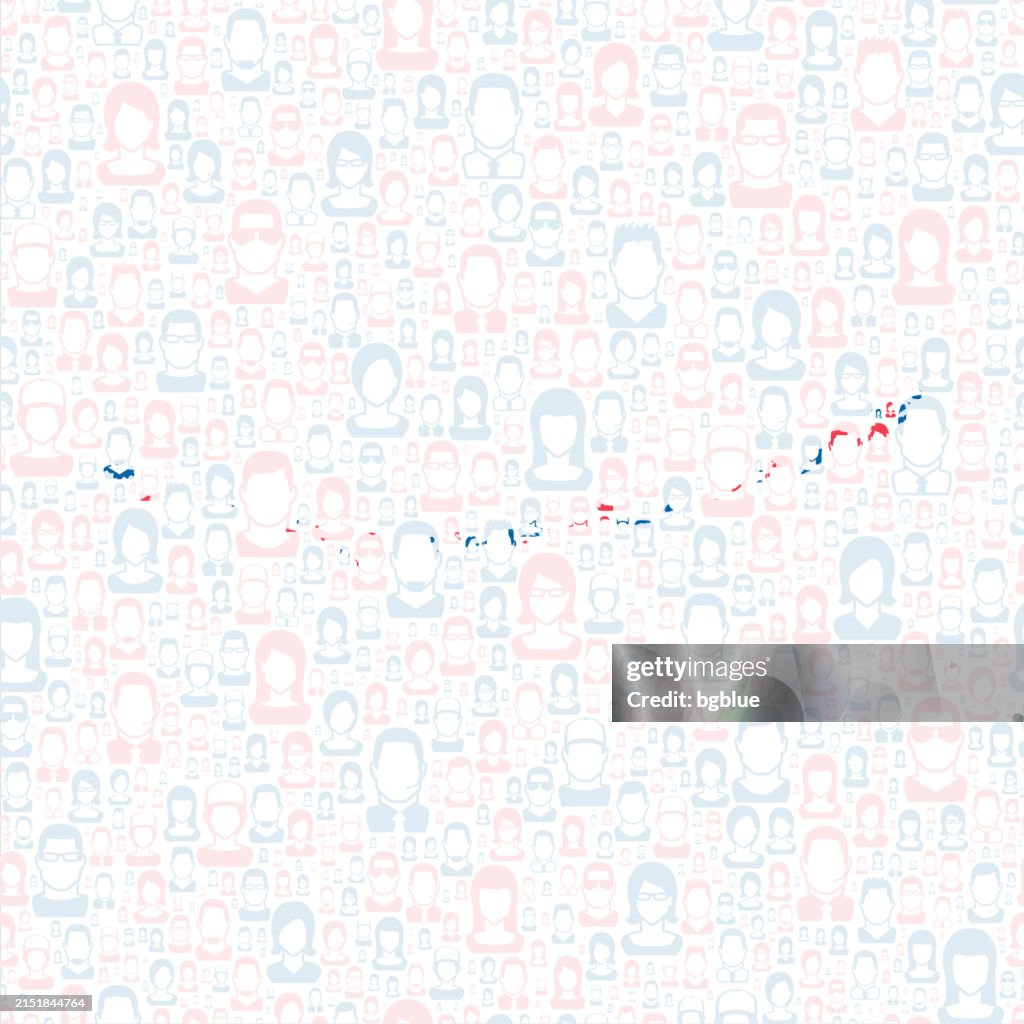 Aleutians West, Alaska. Map with blue and red People