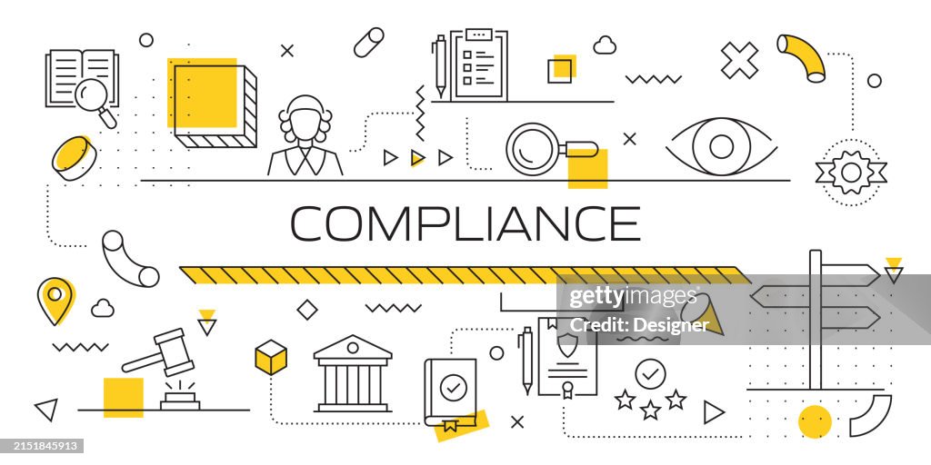 COMPLIANCE Related Banner Design for Web Page, Headline, Brochure, Annual Report and Book Cover