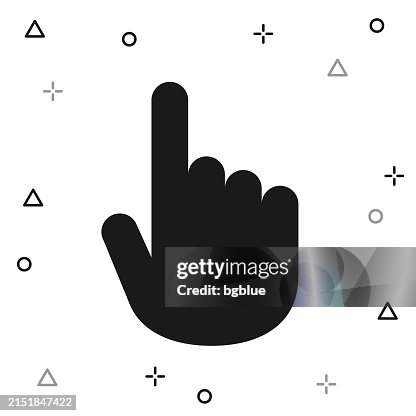 Hand cursor - pointer. Icon on white background Hand cursor - pointer. Icon on white background