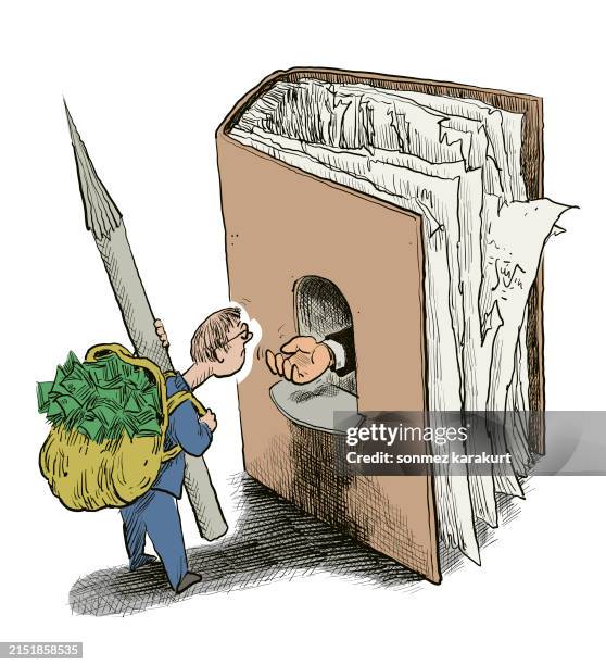 outdated education system - kid backpack stock illustrations