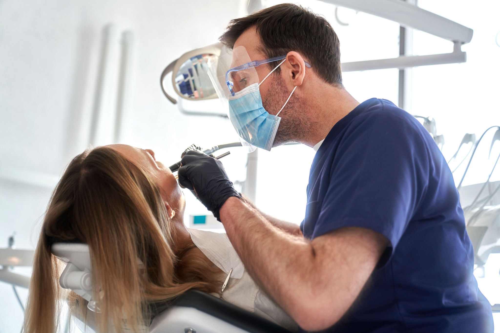 patient at dentist