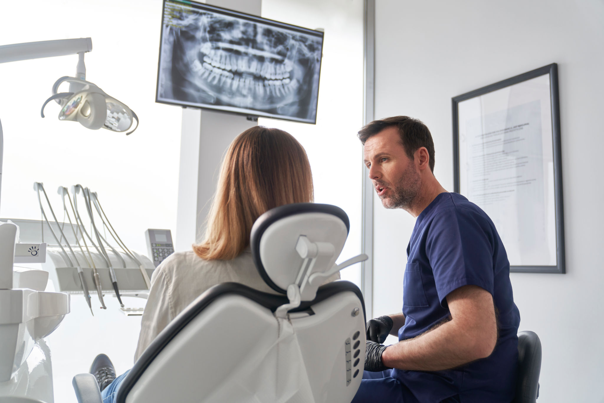 dentist explaining