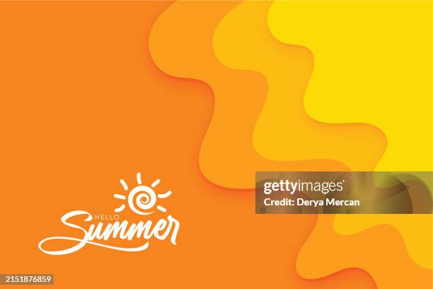 summer lettering.abstract lettering vector stock illustration. - hello summer stock illustrations