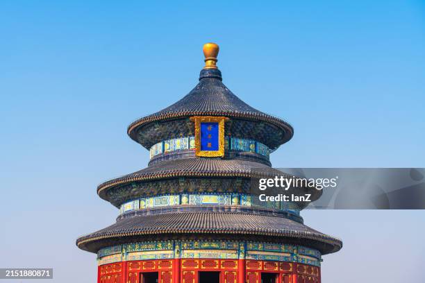 temple of heaven, beijing, china - himmelstempel stock-fotos und bilder