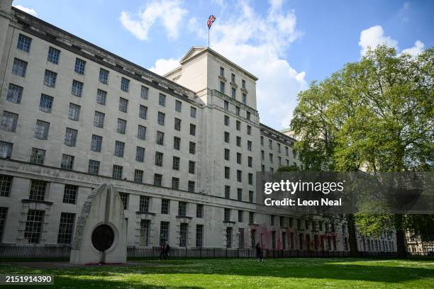General view of the Ministry of Defence headquarters in Whitehall on May 07, 2024 in London, England. A payroll system used by Britain's Ministry of...