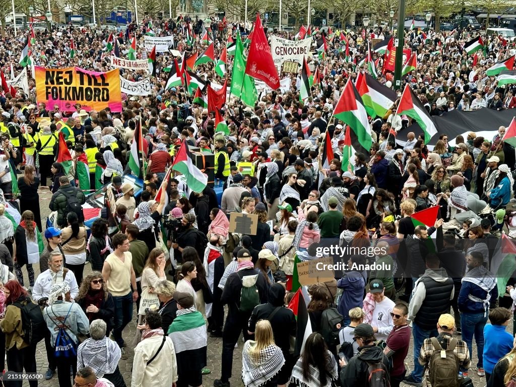 Thousands gather to protest Israel's Eurovision Song Contest participation in Malmo