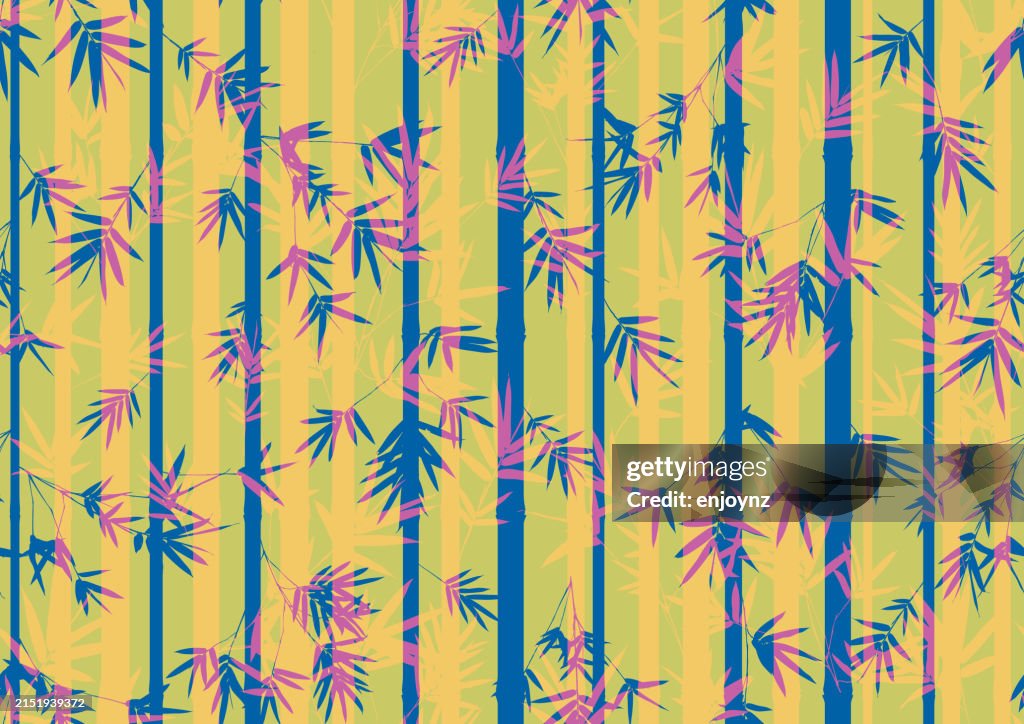 Seamless colorful exotic bamboo background
