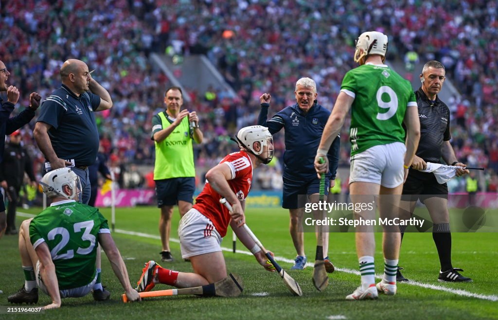 Huling Limerick Cork , Ireland - 11 May 2024; Limerick manager John Kiely reacts to a ...