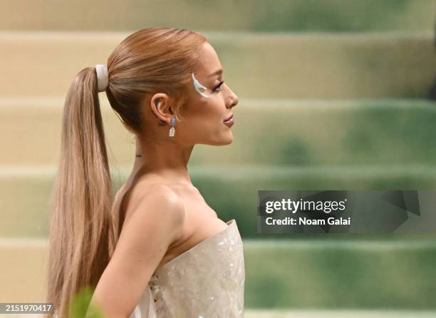 Ariana Grande attends the 2024 Met Gala celebrating "Sleeping Beauties: Reawakening Fashion" on May 06, 2024 in New York City.
