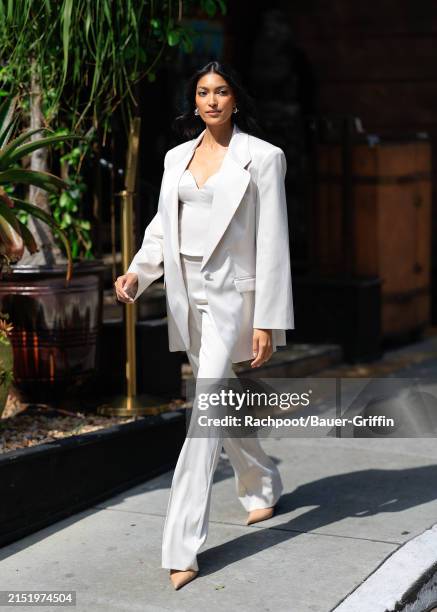 Pritika Swarup is seen heading to the GOOP x PRAKTI Launch Party on May 11, 2024 in Los Angeles, California.