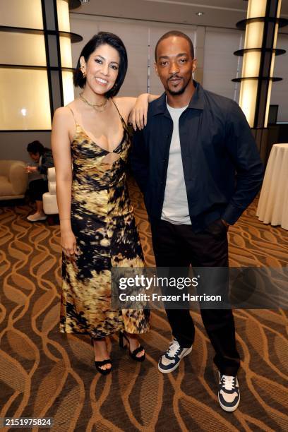 Stephanie Beatriz and Anthony Mackie attend the Variety x Sony Pictures Television FYC Showcase at Sony Pictures Studios on May 07, 2024 in Culver...