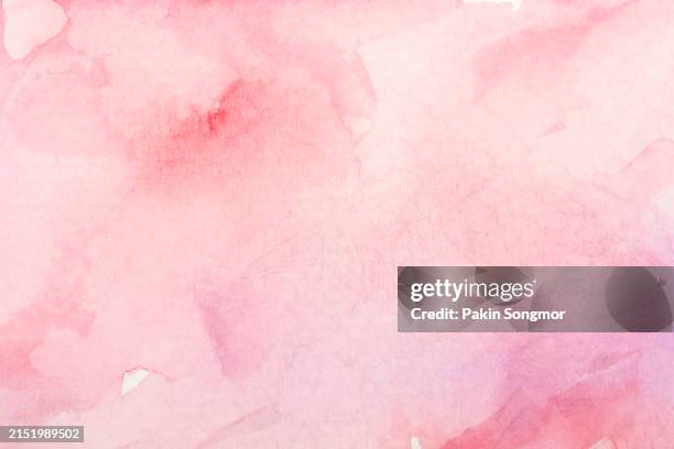 abstract pink watercolor background on white paper. - acuarela en papel fotografías e imágenes de stock