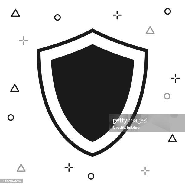 shield. icon on white background - security guard white background stock illustrations
