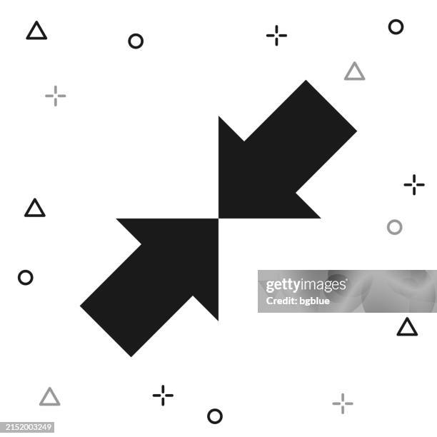 minimize. icon on white background - contracting stock illustrations