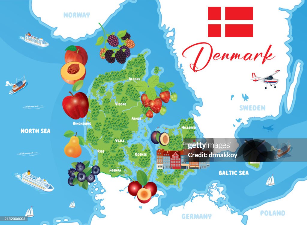 Mapas de viaje de Dinamarca