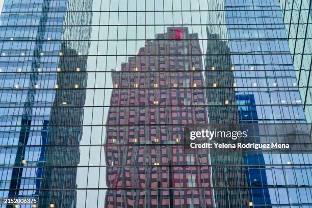skyscraper reflection glass - scotiabank toronto stock pictures, royalty-free photos & images