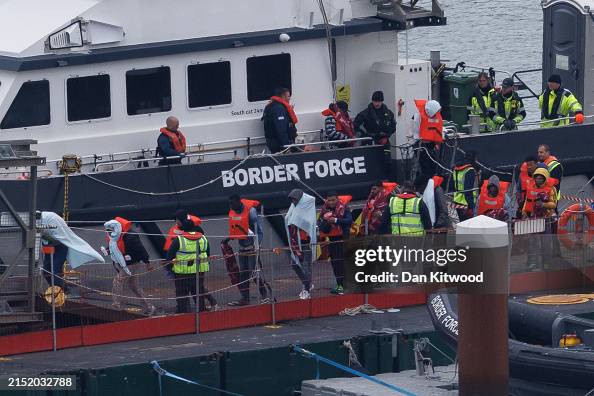 Migrants Brought To Shore From English Channel Migrants Brought To Shore From English Channel
