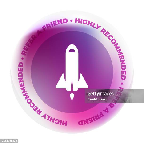 glass badge design with space tourism icon - atlantis logo stock illustrations