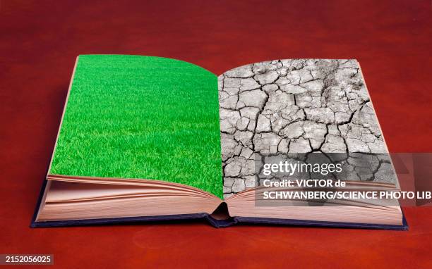 climate change, conceptual illustration - water scarcity stock illustrations