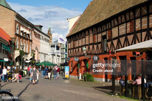 sweden malmo city center old town square - malmo stock pictures, royalty-free photos & images