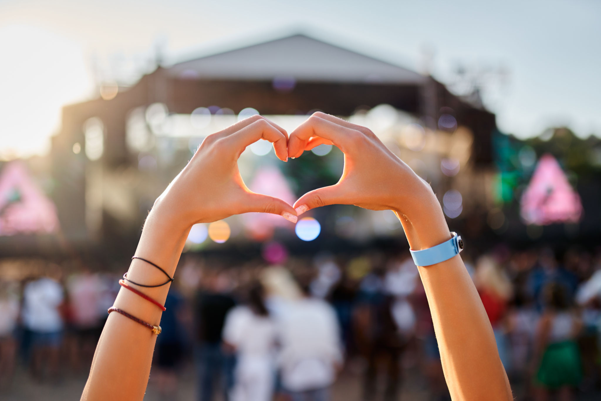 festival goers