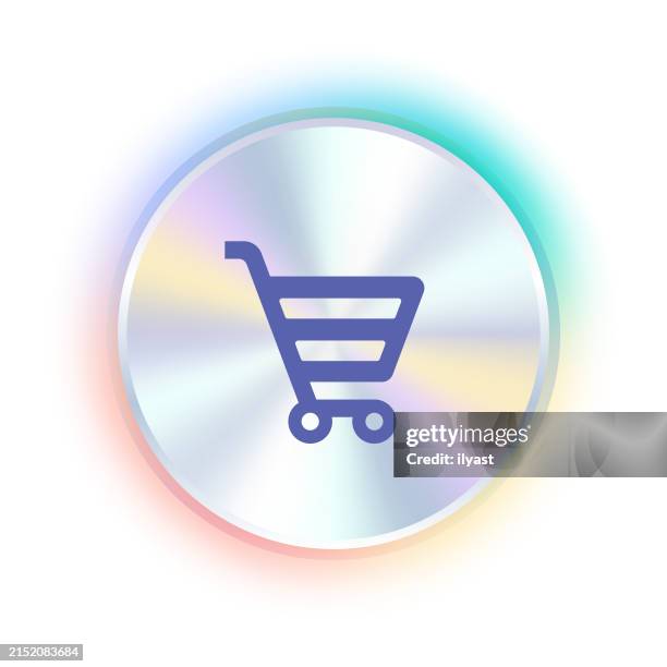 illustrations, cliparts, dessins animés et icônes de conception d’autocollant hologramme avec icône d’achat - hologramme