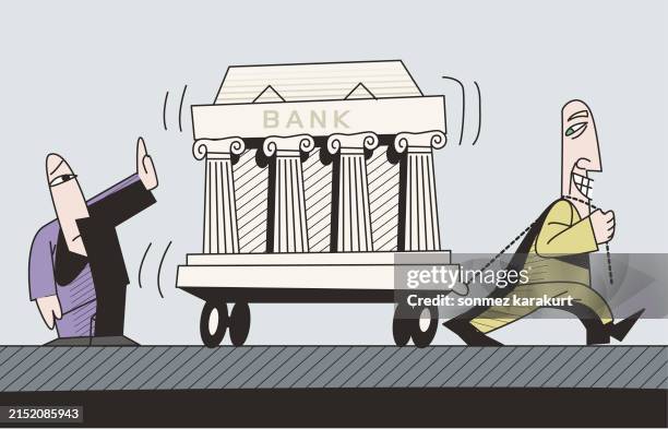 mobile banking - friendly rivalry stock illustrations