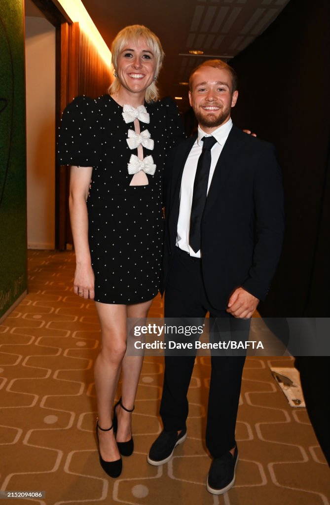 Maisie Adams and Billy Monger pose backstage at the 2024 BAFTA... News ...