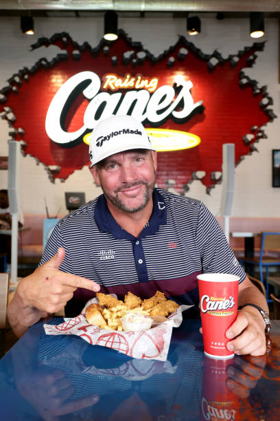 FL: Raising Cane's Owner Todd Graves Gives Pro Golfer Michael Block A Tour Following Golf Lessons