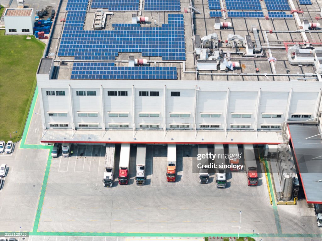 Trucks are loading at the factory