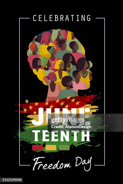 juneteenth freedom day celebration. - juneteenth stock illustrations