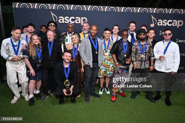 Winners of the ASCAP Pop Music Awards 2024 pose during ASCAP Celebrates Pop Music Awards 2024 Winners on May 08, 2024 in Los Angeles, California.