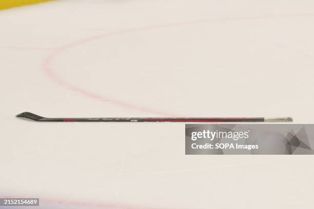Hockey Stick seen during IIHF Ice Hockey World Championship 2024 match between France and Kazakhstan at Ostravar Arena Ostrava. Final score; France...