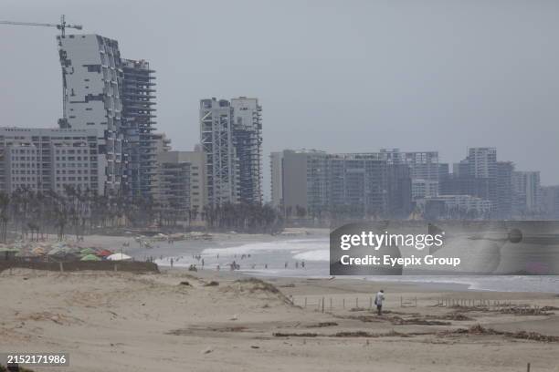 Destroyed hotels are seen at Riviera Punta Diamante, in Acapulco, Guerrero, 6 months after Hurricane Otis hit Acapulco, which has affected the...