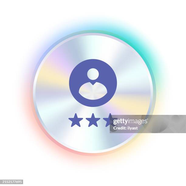 hologram sticker design with service rating icon - grading stock illustrations