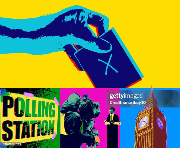 ilustraciones, imágenes clip art, dibujos animados e iconos de stock de iconos de las elecciones generales británicas - elección general