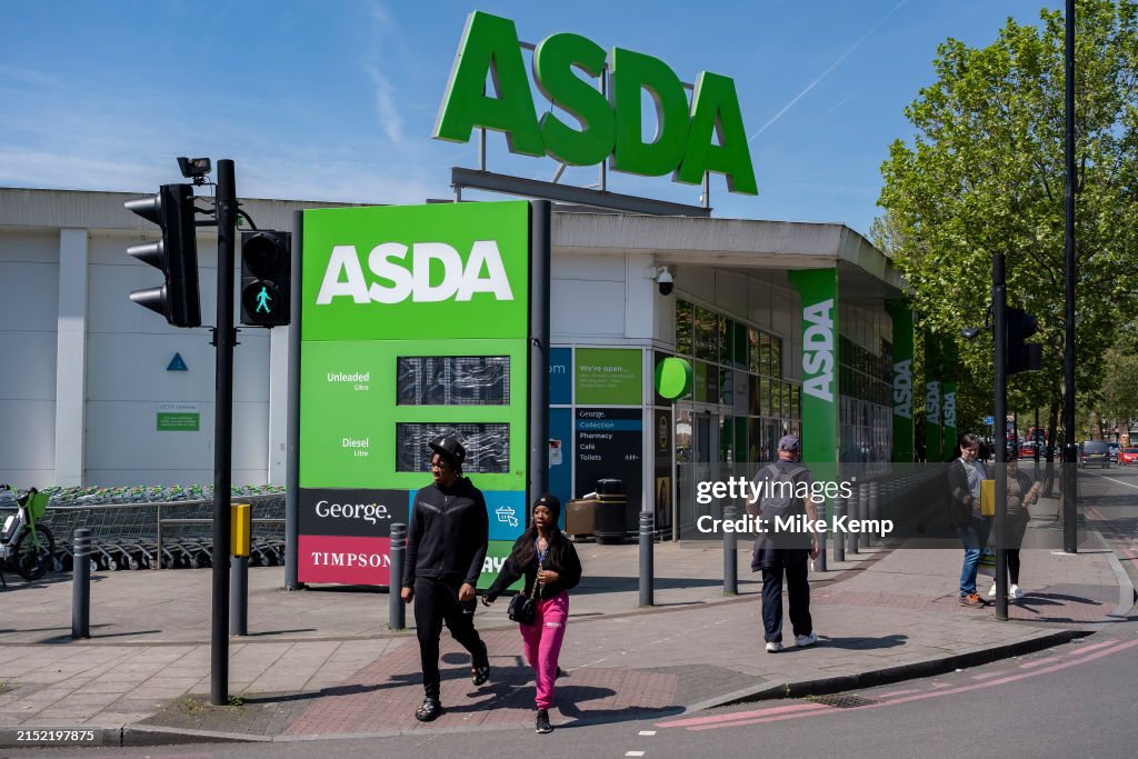 Asda Reception Asda supermarket chain on Old Kent Road on 8th May 2024 in London ...
