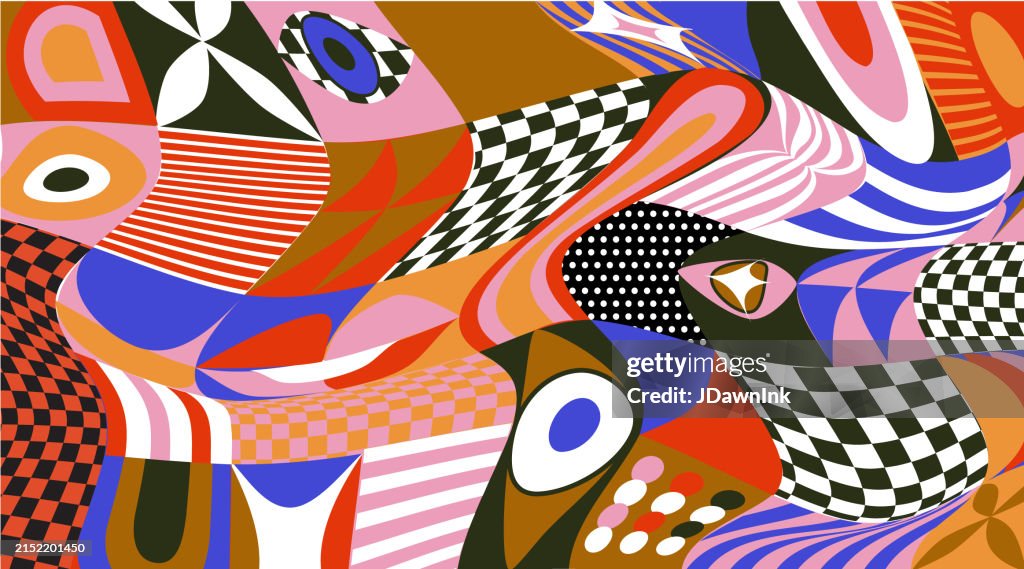 2000s Patterns Vrectangle Retro 2000s Y2k Background With Distorted Abstract Shapes And Patterns ...